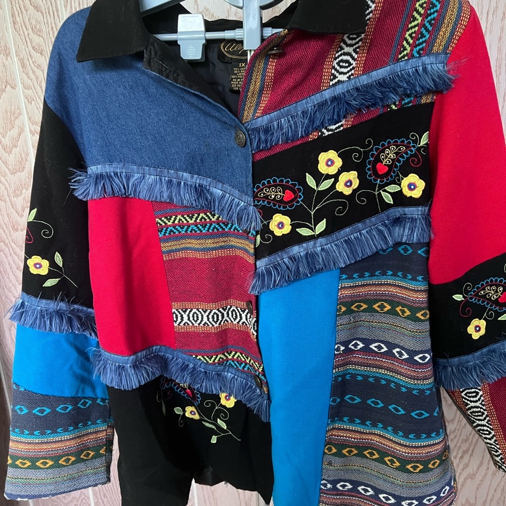 Alex Kim Multicolor Patchwork Vintage Jacket - Picture 9 of 9